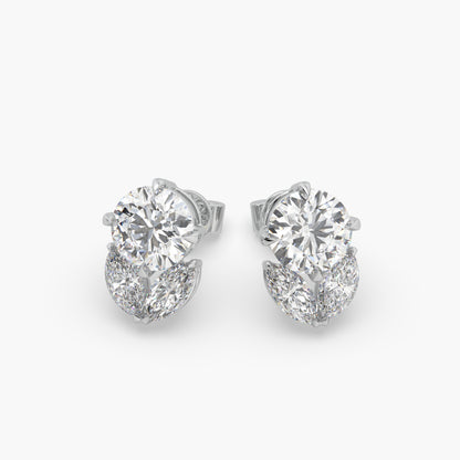 Guru Jewel's Round And Marquise Studded Earrings For Her
