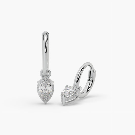 Guru Jewel's Fancy Moissanite Studded Bali Style Silver Earings For Her