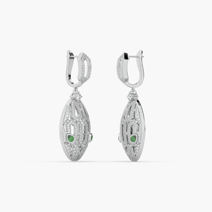 Guru Jewel's Wonderful Round Diamond Studded In Silver Earrings For Her