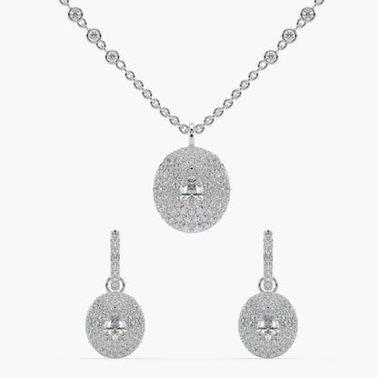 Guru Jewel's Fabulous Fancy Shaped Solitaire Studded Silver Pendant Set For Her