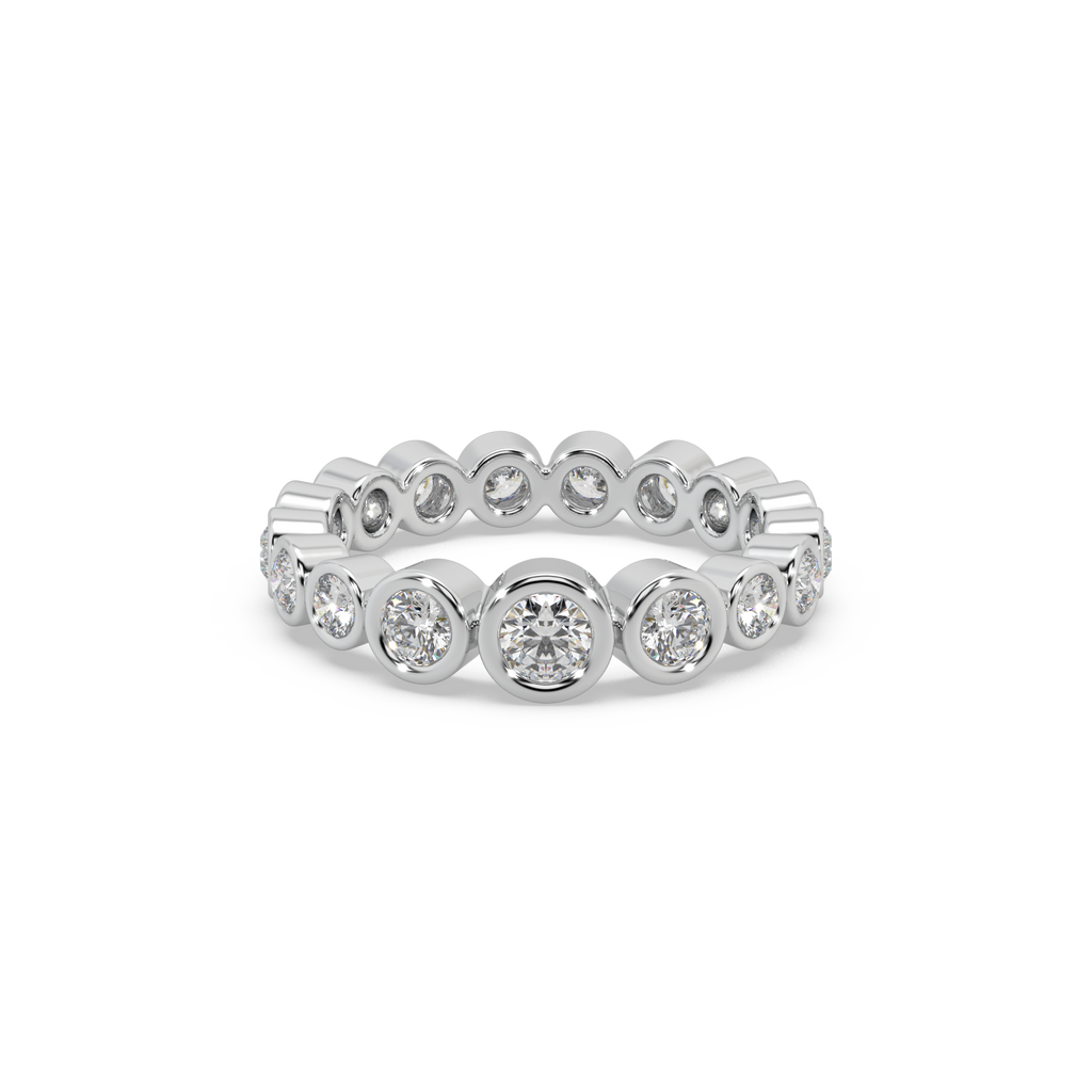 Beauteous Attractive 925 Silver And Round Diamond Studded Ladies Ring For Her