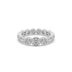 Beauteous Attractive 925 Silver And Round Diamond Studded Ladies Ring For Her