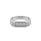3.8mm Round Channel Round Diamond Gents Ring For Him