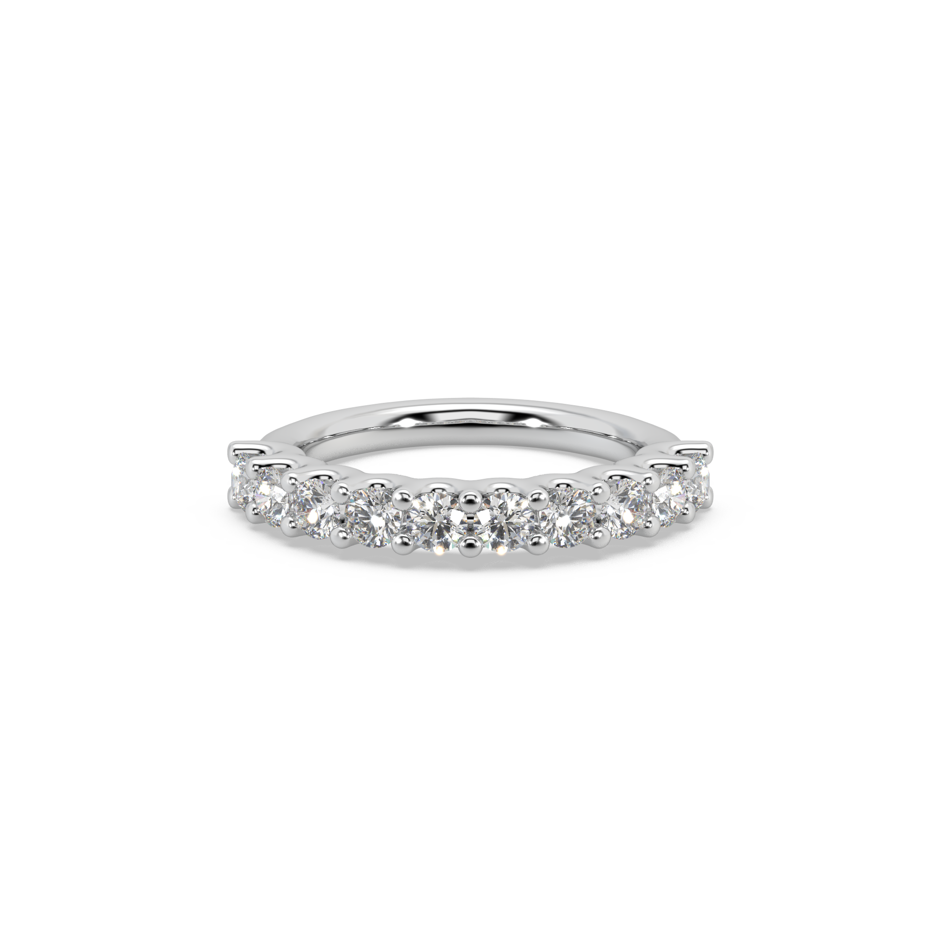 Classic Eternity 925 Silver And Diamond Studded Ladies Ring For Her