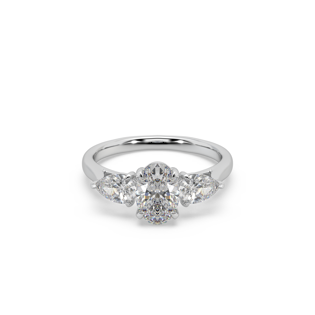Fabulous 925 Silver Fancy Cut Fancy Diamond Studded Trending Ladies Ring For Her