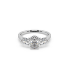 Fabulous 925 Silver Fancy Cut Fancy Diamond Studded Trending Ladies Ring For Her