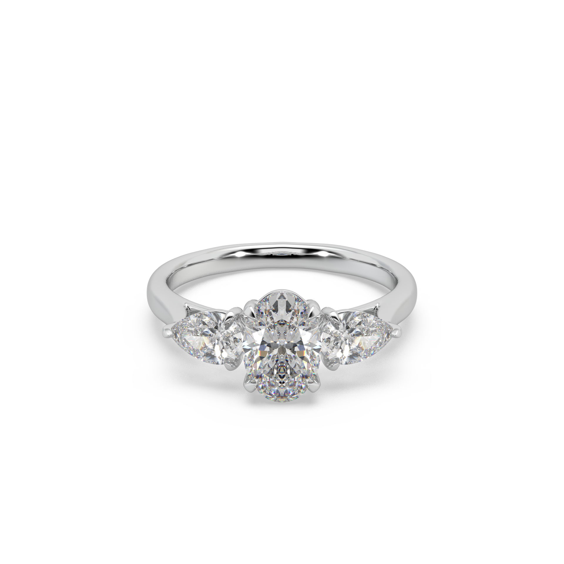 Fabulous 925 Silver Fancy Cut Fancy Diamond Studded Trending Ladies Ring For Her