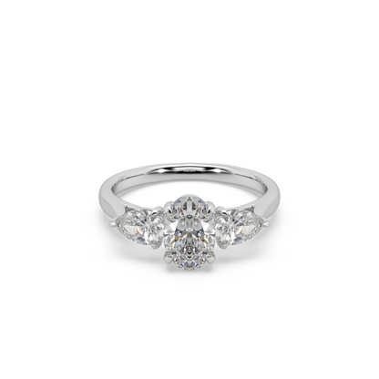 Fabulous 925 Silver Fancy Cut Moissanite Studded Trending Ladies Ring For Her