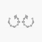 Guru Jewel's Fancy Diamond Studded Astonishing Silver Earrings For Her