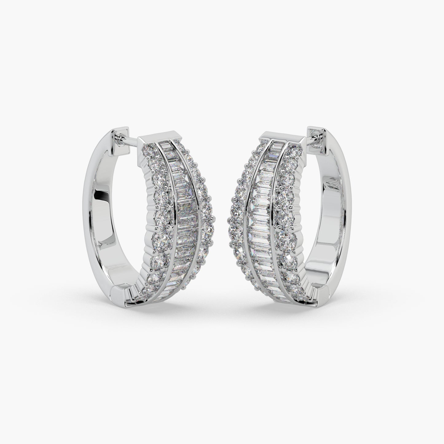 Guru Jewel's Diamond Studded Impressive Silver Earrings For Her