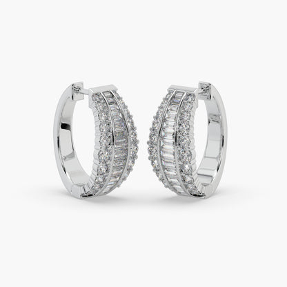 Guru Jewel's Diamond Studded Impressive Silver Earrings For Her