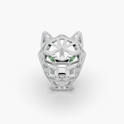Guru Jewel's Fascinating Panther Style Silver Ring For Him