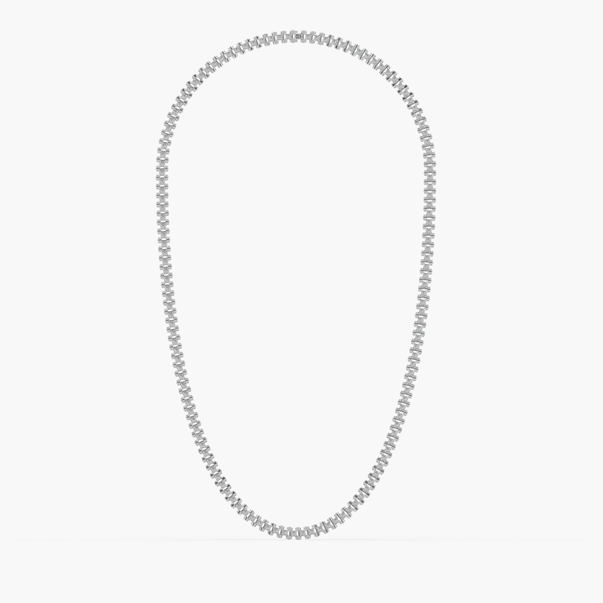 Guru Jewel's Astonishing Round Diamond Studded Silver String For Him