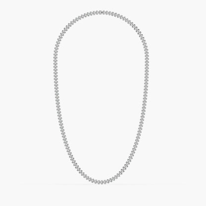 Guru Jewel's Astonishing Round Diamond Studded Silver String For Him