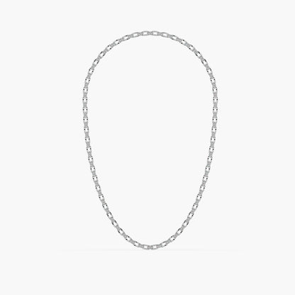 Guru Jewel's Round Diamond Studded Silver String For Him