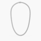 Guru Jewel's Round Diamond Studded Exclusive Silver Cuban Chain For Him