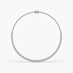 Guru Jewel's Round Solitaire Diamond Studded Silver String Necklace For Her