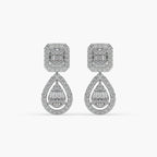 Guru Jewel's Diamond Studded Devastating Silver Earrings For Her