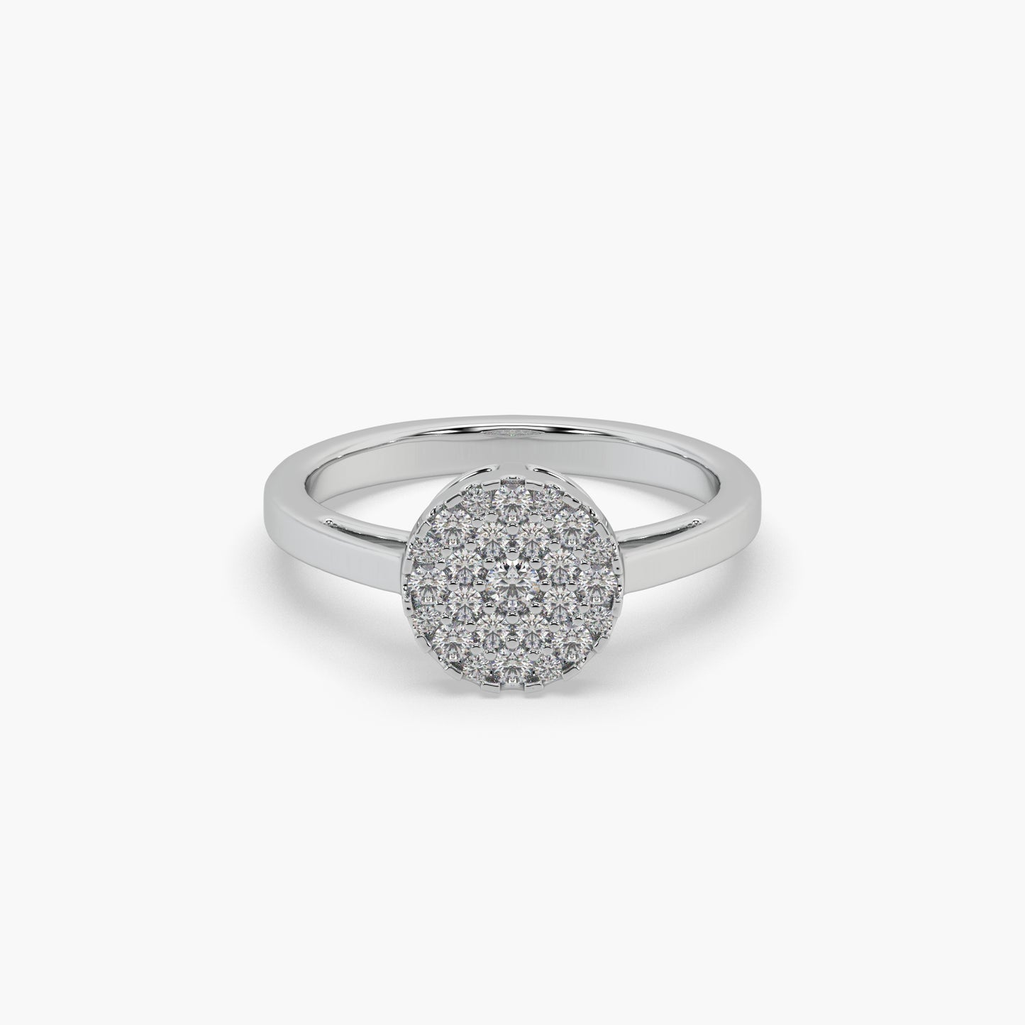 Guru Jewel's Diamond Studded Exclusive Silver Ring For Her