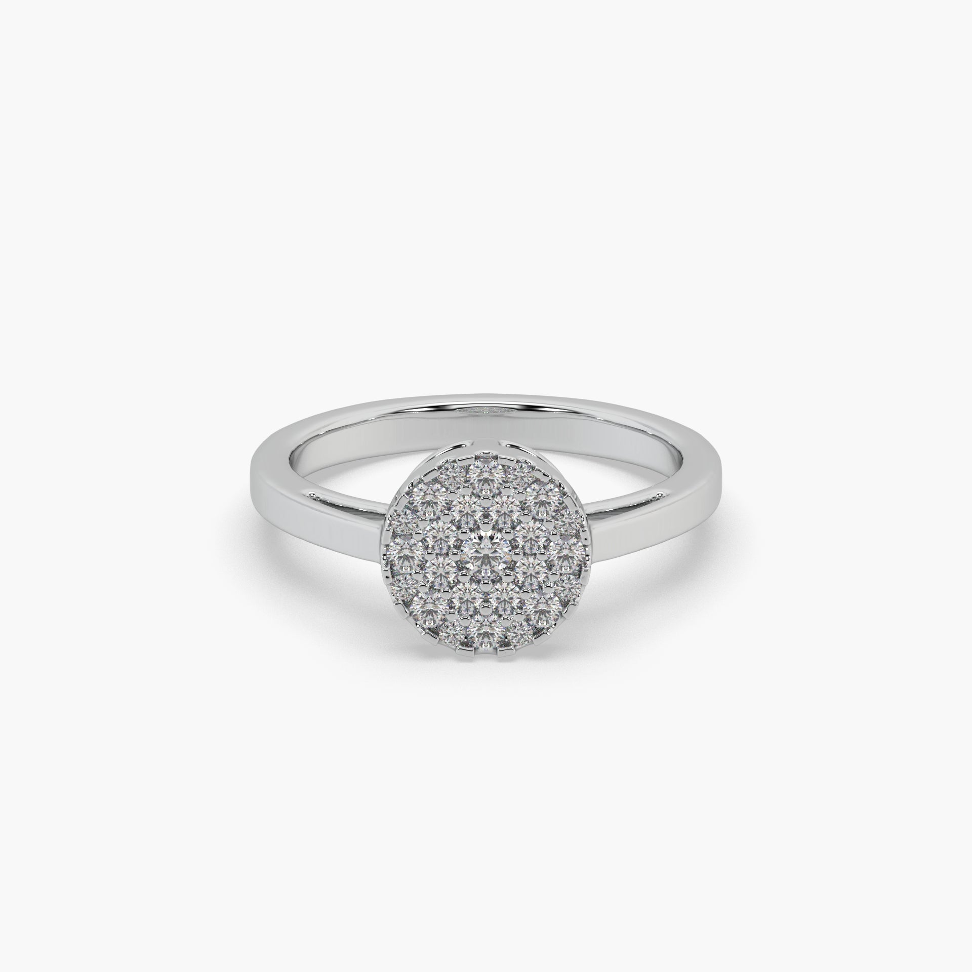 Guru Jewel's Diamond Studded Exclusive Silver Ring For Her