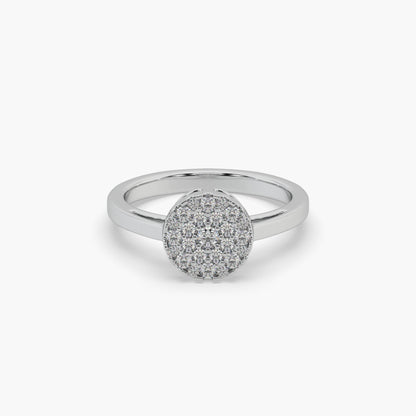 Guru Jewel's Diamond Studded Exclusive Silver Ring For Her