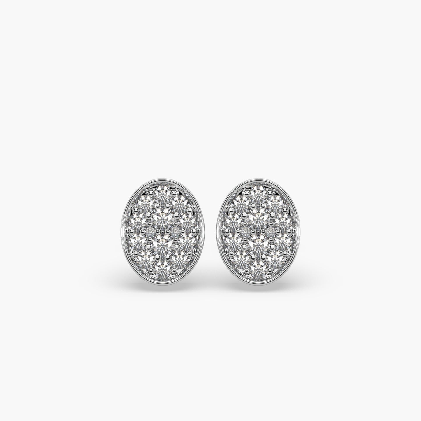 Guru Jewel's Round Studded Oval Shape Earrings For Her