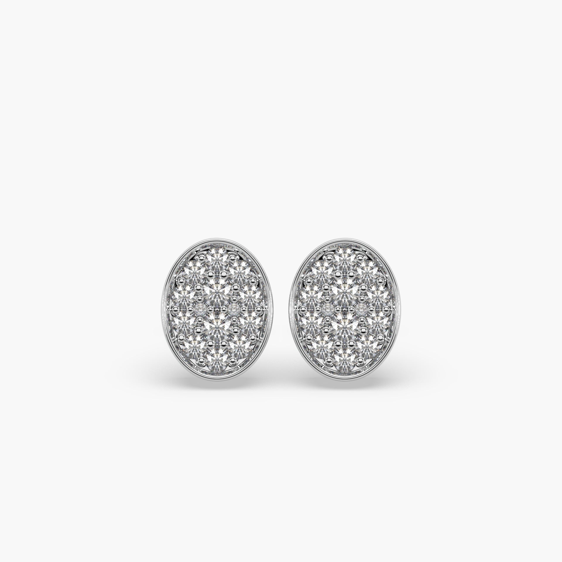 Guru Jewel's Round Studded Oval Shape Earrings For Her