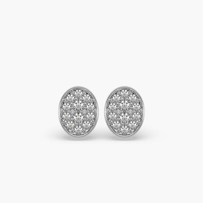 Guru Jewel's Round Studded Oval Shape Earrings For Her