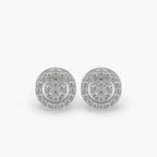 Guru Jewel's Round Diamond Studded Fascinating Design Earrings For Her