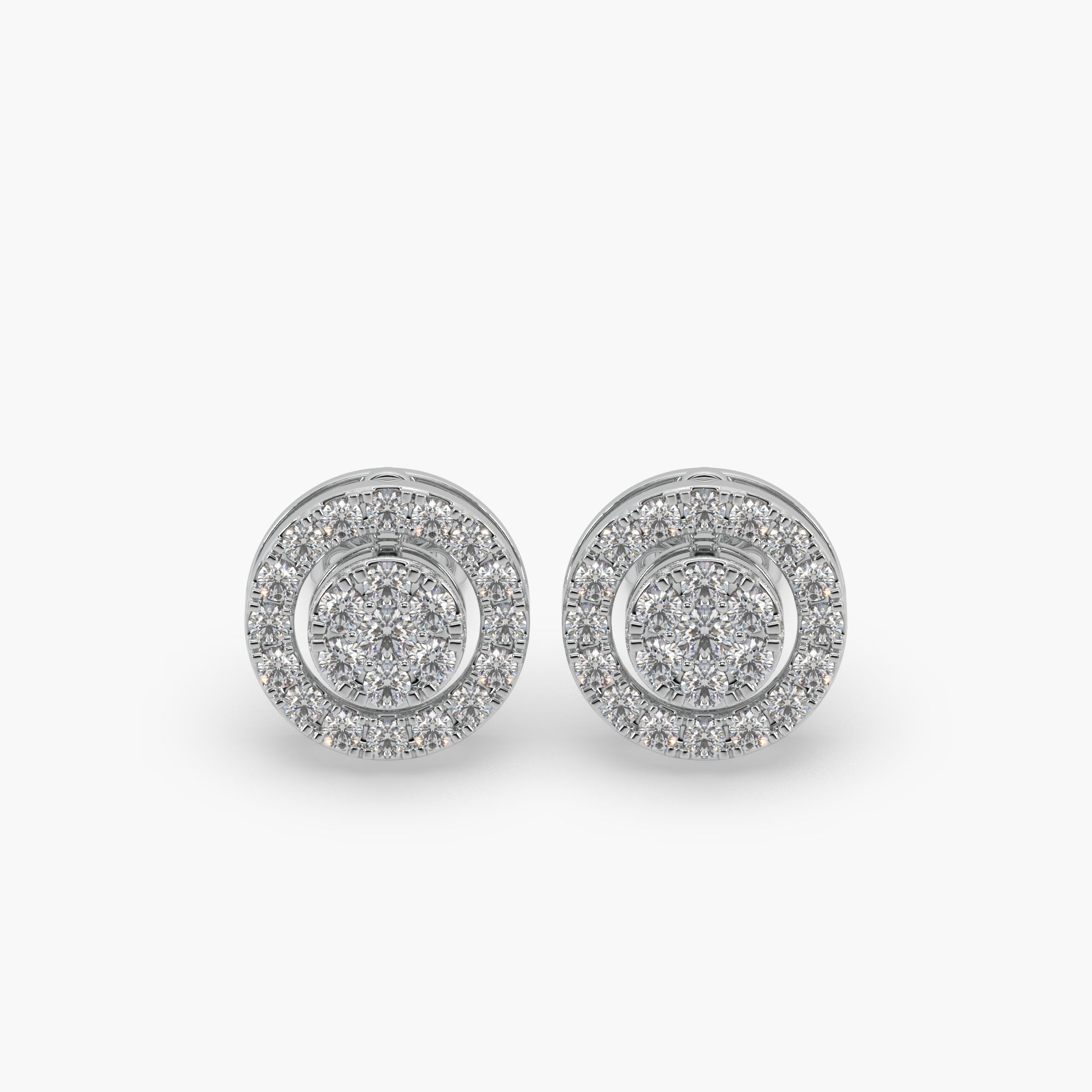 Guru Jewel's Round Diamond Studded Fascinating Design Earrings For Her