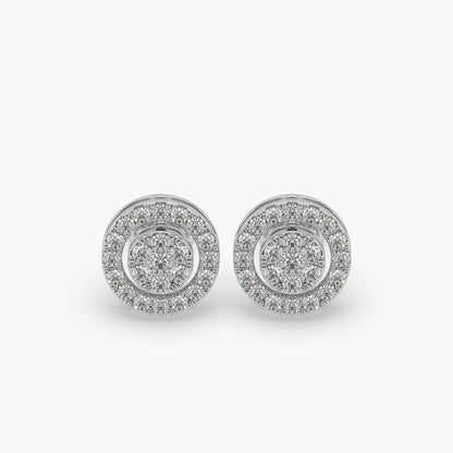 Guru Jewel's Round Diamond Studded Fascinating Design Earrings For Her