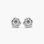 Guru Jewel's Round Solitaire Studded Fancy Shape Earrings For Her