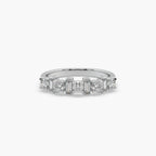 Guru Jewel's Bugget And Round Studded Silver Band Ring For Her