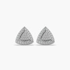 Guru Jewel's Beauteous Silver And Diamond Studded Earrings For Her