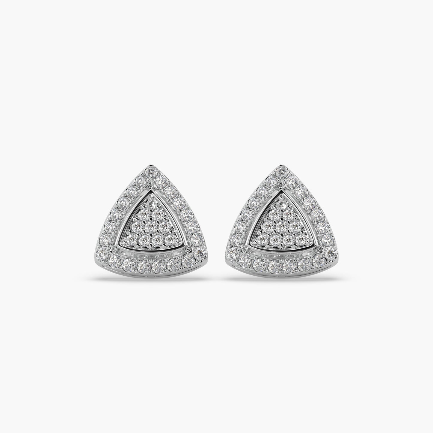 Guru Jewel's Moissanite Studded Silver Earings For Her