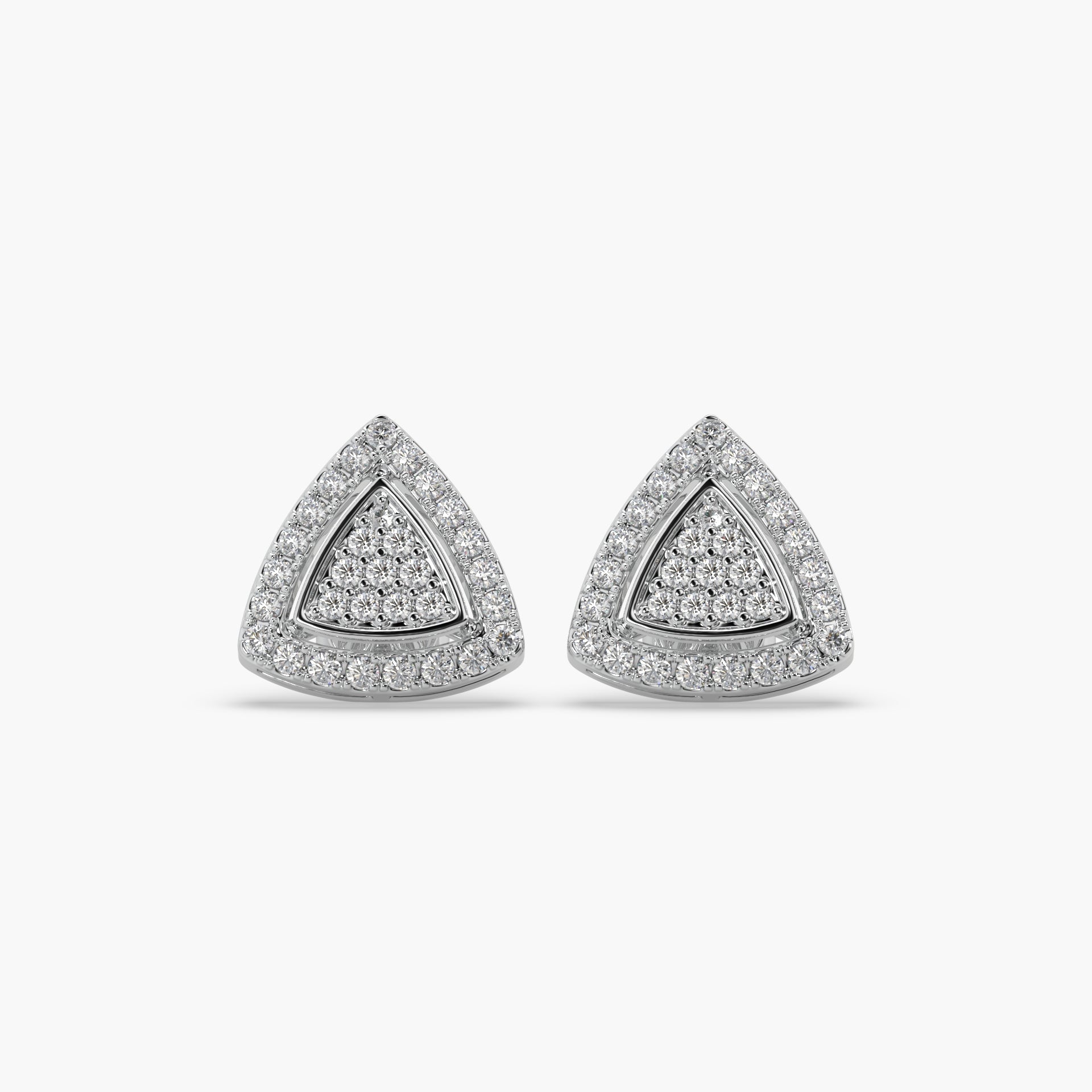 Guru Jewel's Beauteous Silver And Diamond Studded Earrings For Her
