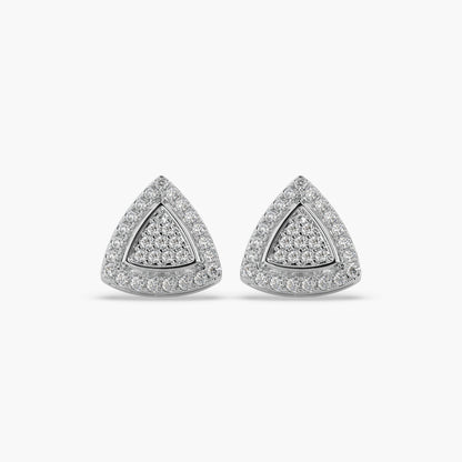 Guru Jewel's Moissanite Studded Silver Earings For Her