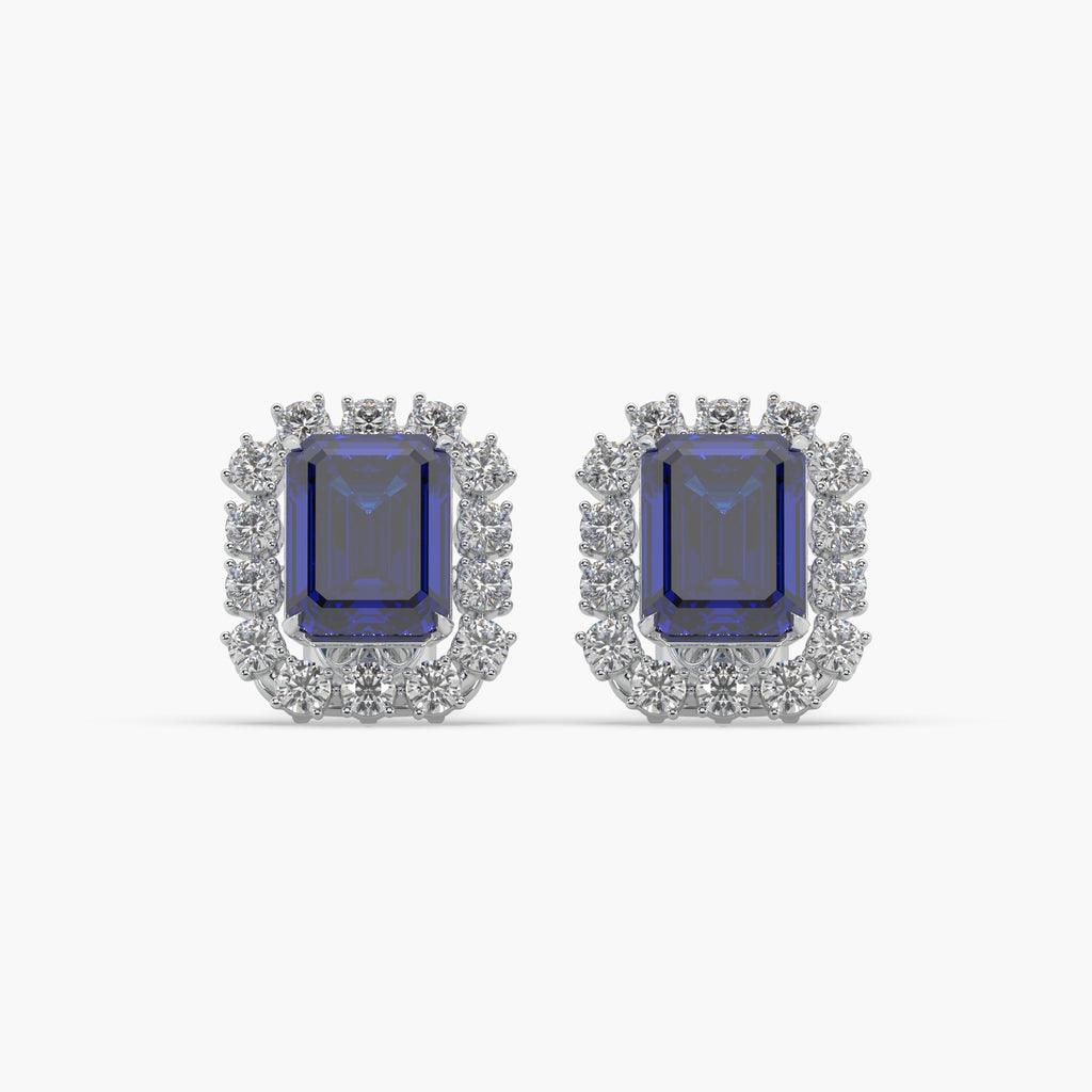 Guru Jewel's Emerald And Round Studded Earrings For Her