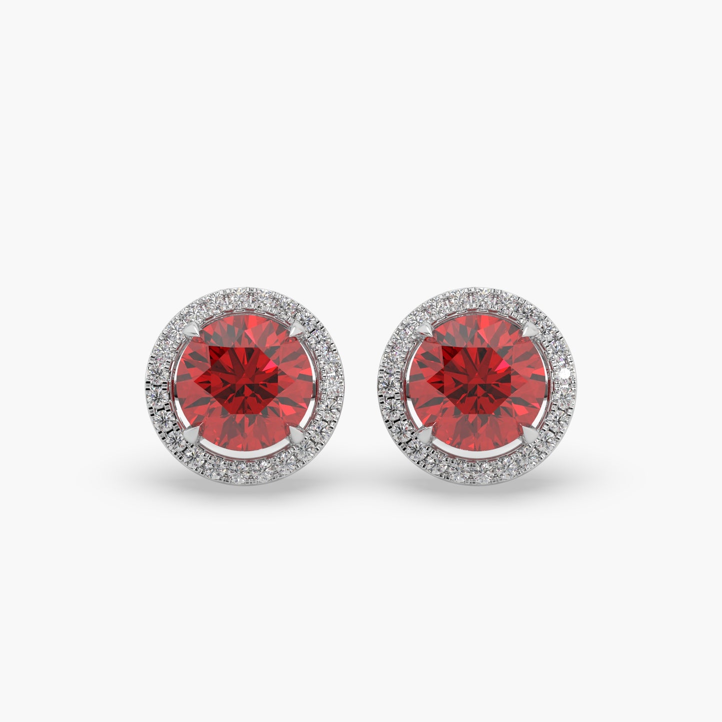 Guru Jewel's Round Solitaire Diamond Earrings For Her
