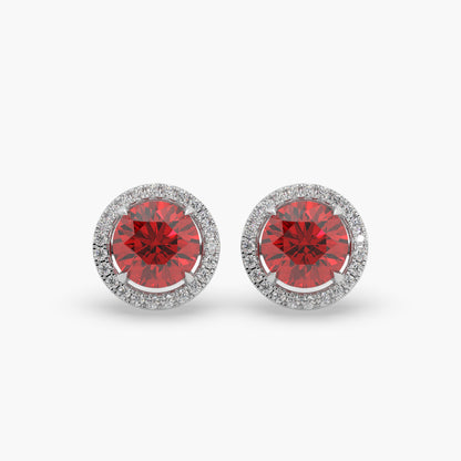 Guru Jewel's Round Solitaire Diamond Earrings For Her