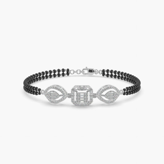Guru Jewel's Diamond Studded Hand Mangalsutra Bracelet For Her