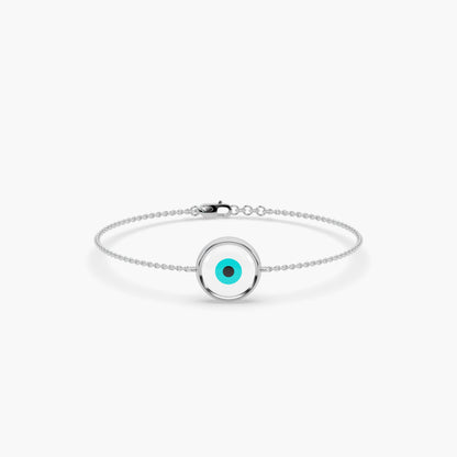 Guru Jewel's Evil Eye Stone Silber Loose Bracelet For Her
