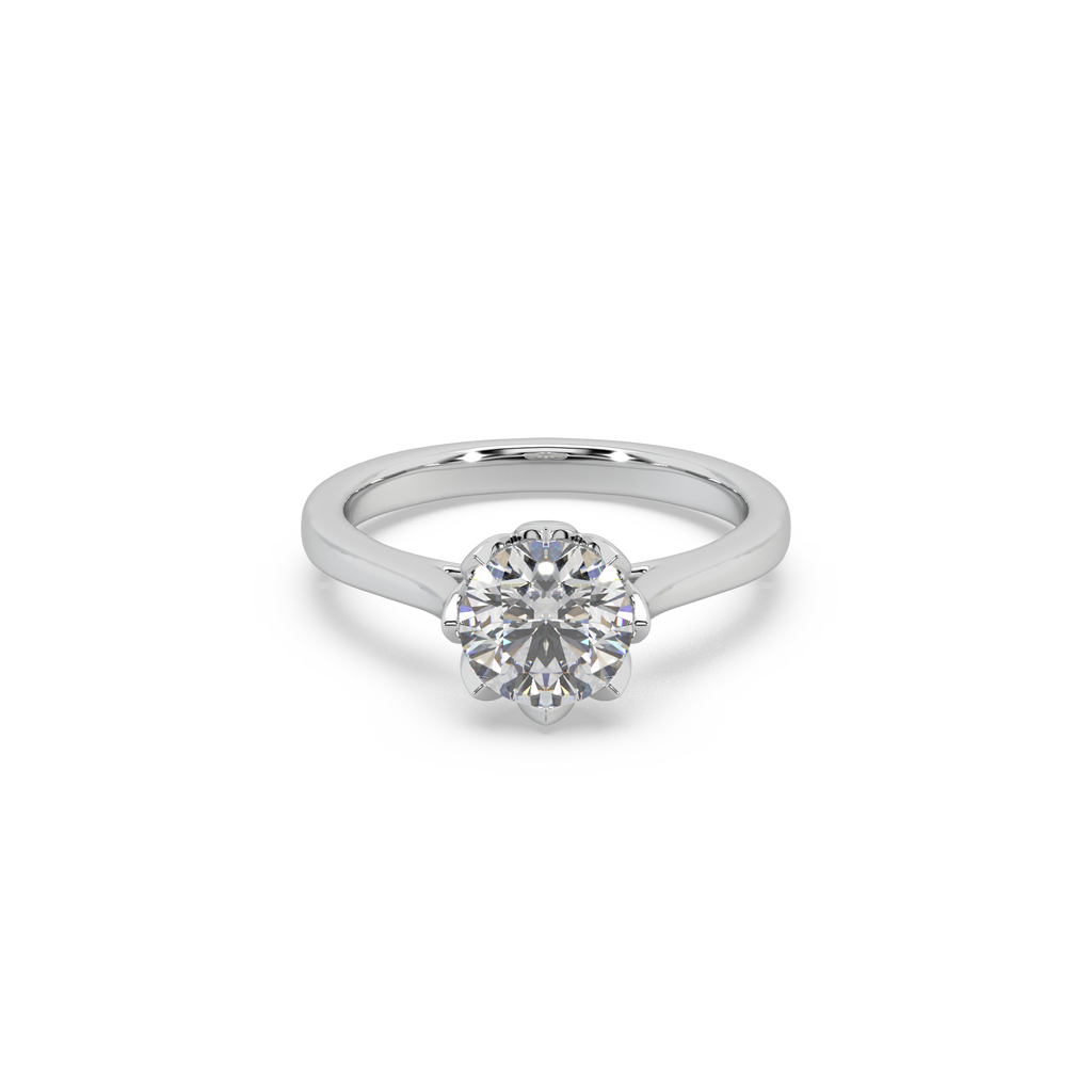 Beautiful 925 Silver Solitaire Studded Ladies Ring For Her