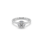 Beautiful 925 Silver Solitaire Studded Ladies Ring For Her