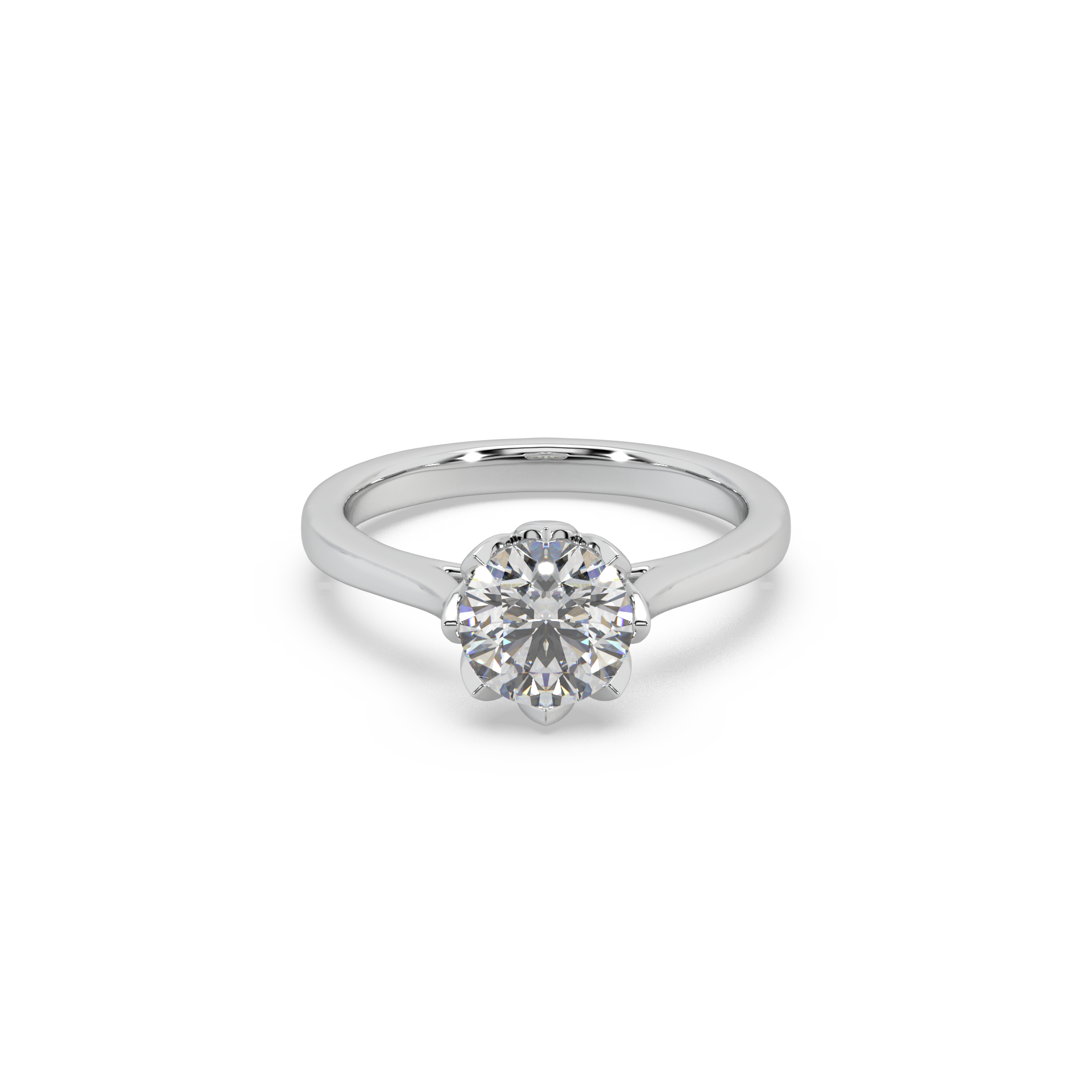 Beautiful 925 Silver Solitaire Studded Ladies Ring For Her
