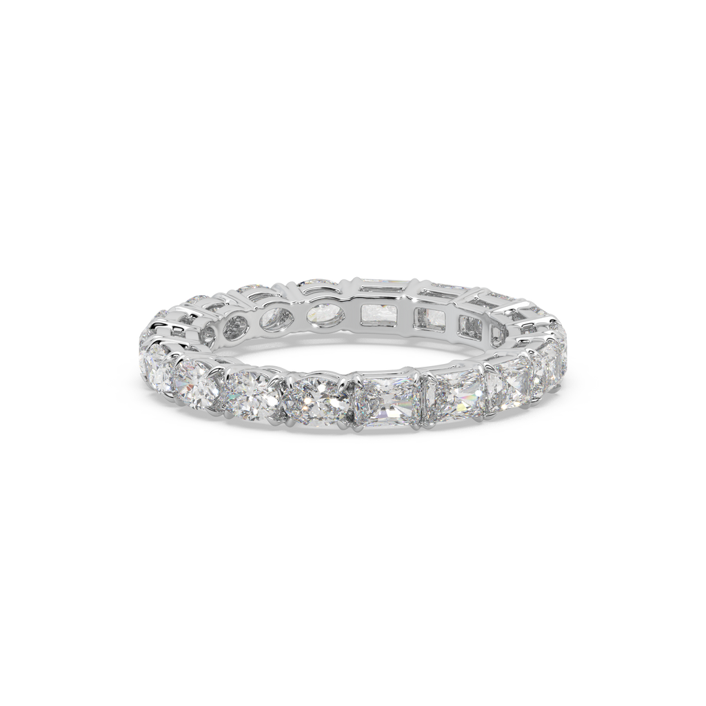 Exclusive Eternity Band 925 Silver And Diamond Studded Ladies Ring For Her