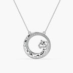 Guru Jewel's Captivating Diamond Studded Silver Only Pendent For Her