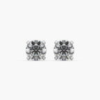 Guru Jewel's  Round Solitaire Studded In Silver Earrings For Her