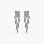 Guru Jewel's Round And Baugget Diamond Studded Fascinating Earrings For Her