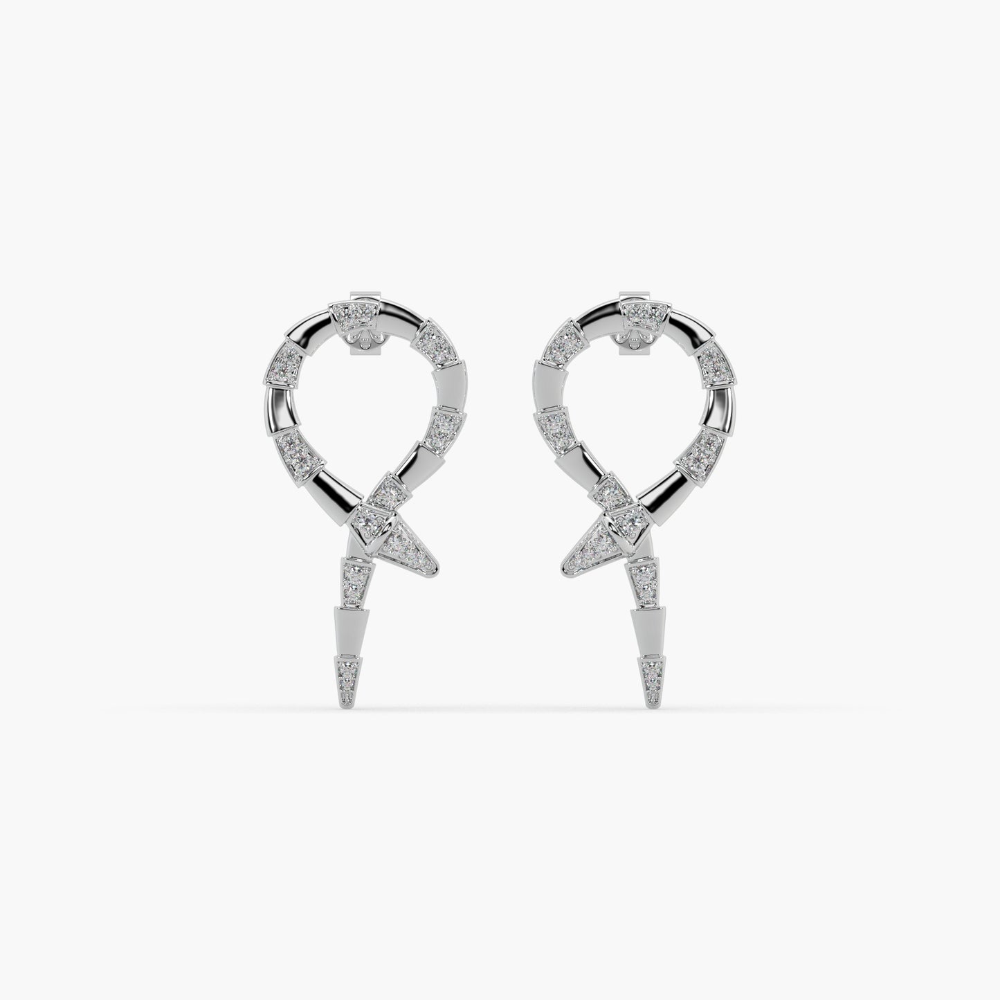 Guru Jewel's Round Diamond In Silver Exclusive Earrings For Her